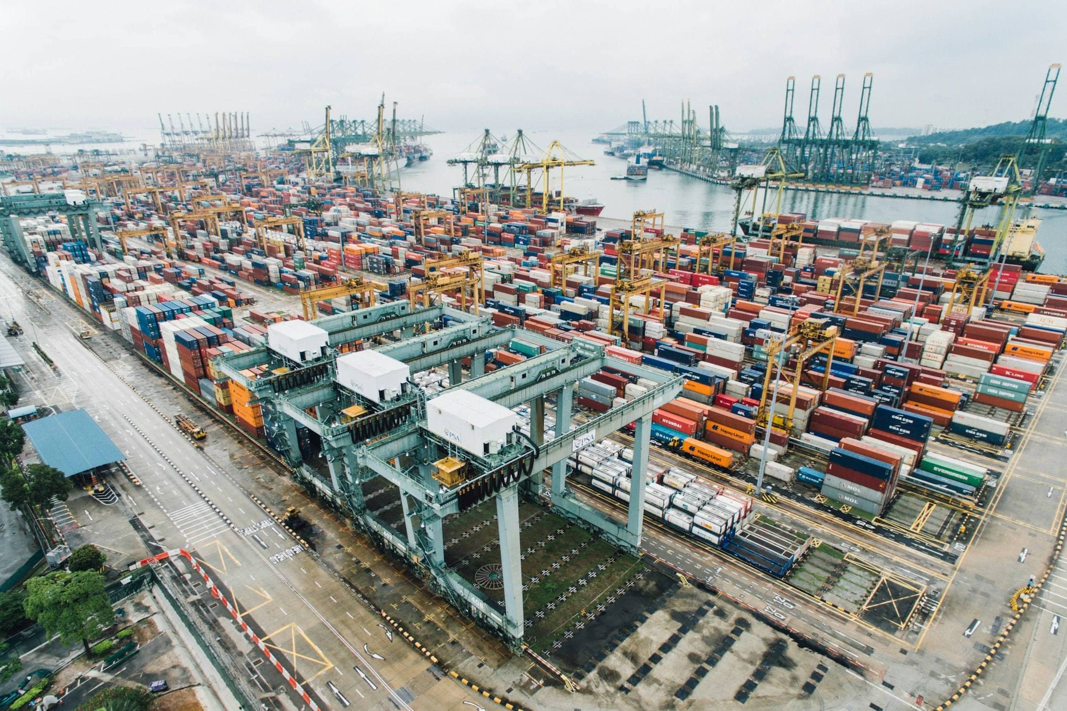 Containers ready for shipment from our port gateway